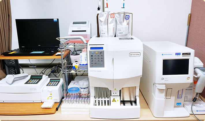 グリコヘモグロビン分析装置（Hba1c測定装置）・全自動血球計数・免疫反応測定装置
